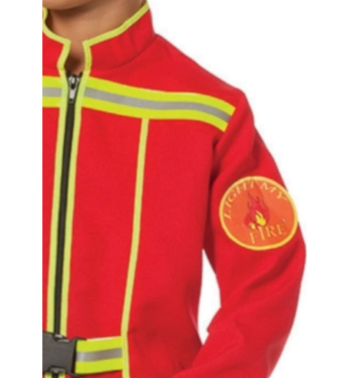 Feuerwehrmann-Kinder-Kostüm Rot 152