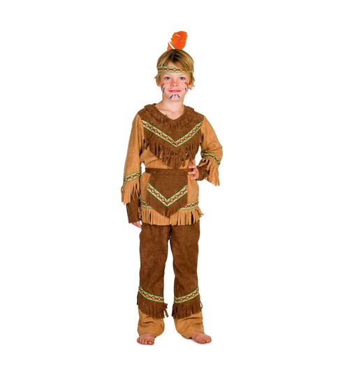 Indianer-Jungen-Kostüm Braun 116