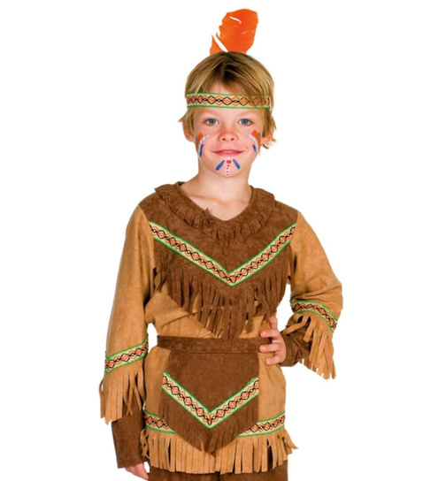 Indianer-Jungen-Kostüm Braun 116