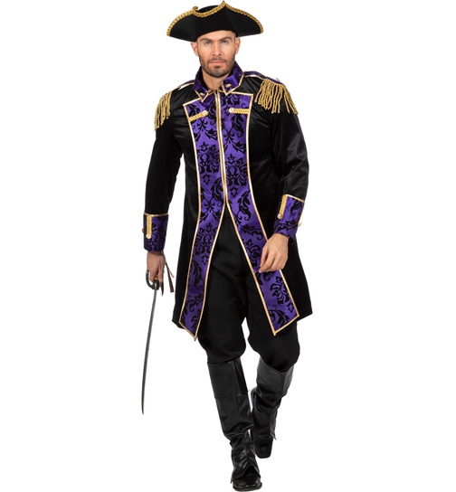 Pirat Seeräuber Edelmann Kapitän Freibeuter Piraten Kostüm Noble Herren Karneval