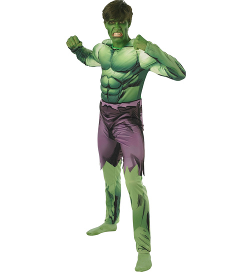 Hulk Kostm Muskeln Avangers Hulkkostm Superhelden Superheld Marvel Grn Herren